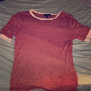 Top shop😍Pink/Maroon Short sleeve shirt